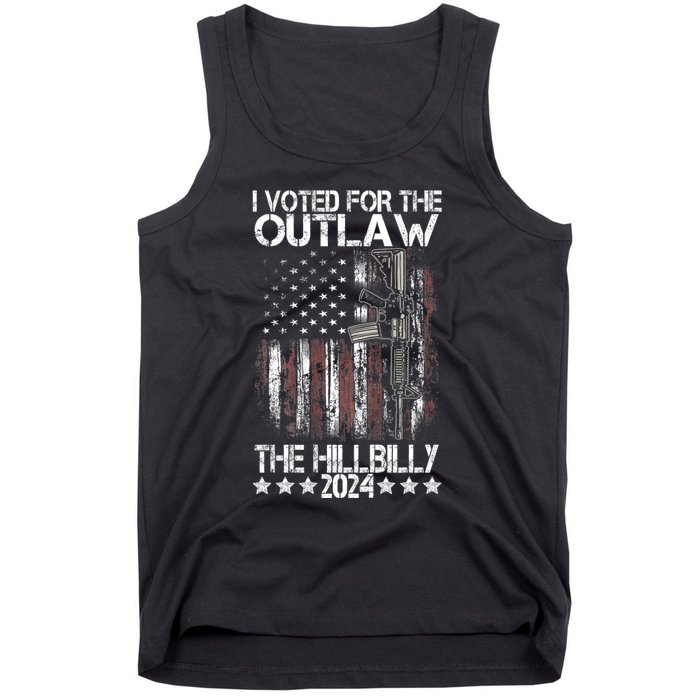 I Voted For The Outlaw And The Hillbilly President Trump 47 Tank Top