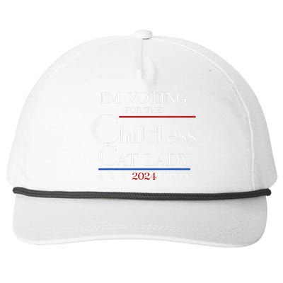 IM Voting For The Childless Cat Lady Vote For Kamala Snapback Five-Panel Rope Hat