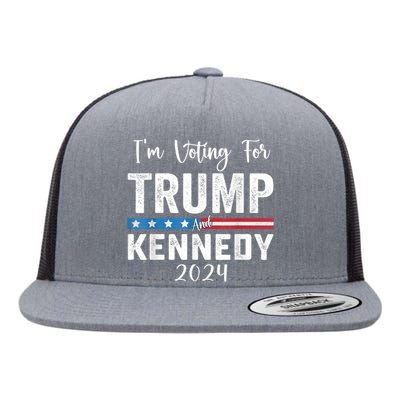 IM Voting For Trump And Kennedy 2024 Trump 2024 Flat Bill Trucker Hat