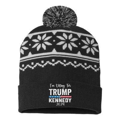 IM Voting For Trump And Kennedy 2024 Trump 2024 USA-Made Snowflake Beanie