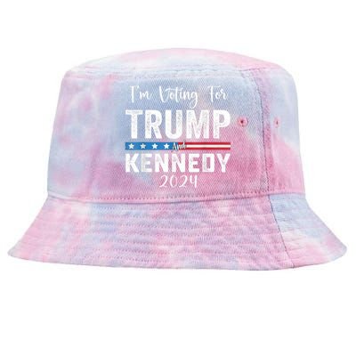 IM Voting For Trump And Kennedy 2024 Trump 2024 Tie-Dyed Bucket Hat