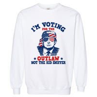 IM Voting For The Outlaw Not The Ki.D Sniffer Trump 2024 Garment-Dyed Sweatshirt