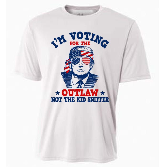 IM Voting For The Outlaw Not The Ki.D Sniffer Trump 2024 Cooling Performance Crew T-Shirt