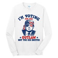 IM Voting For The Outlaw Not The Ki.D Sniffer Trump 2024 Tall Long Sleeve T-Shirt