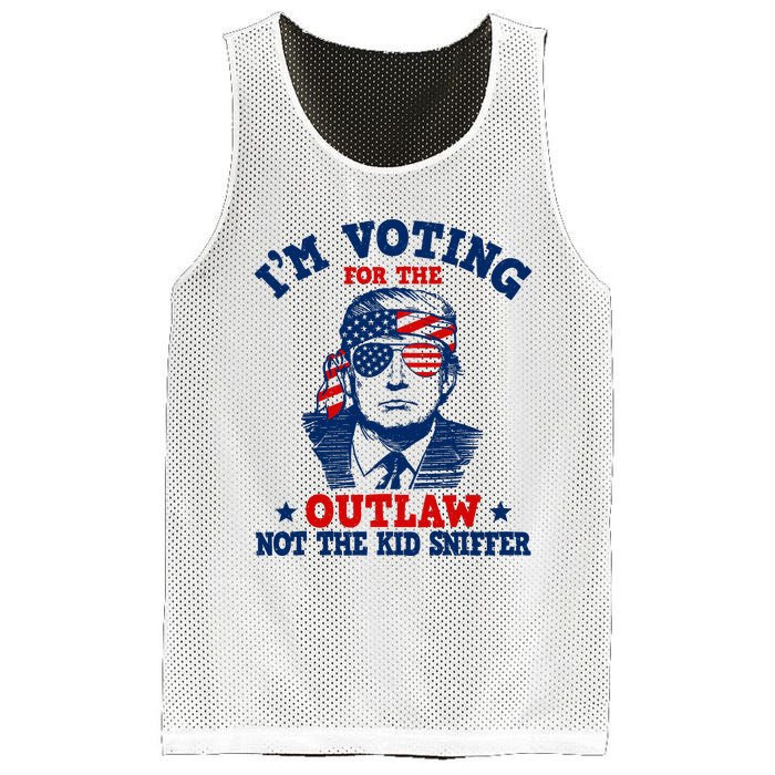 IM Voting For The Outlaw Not The Ki.D Sniffer Trump 2024 Mesh Reversible Basketball Jersey Tank