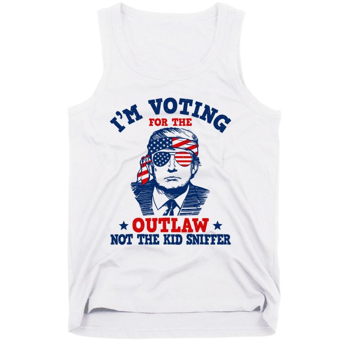 IM Voting For The Outlaw Not The Ki.D Sniffer Trump 2024 Tank Top