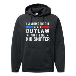 Im Voting For The Outlaw Not The Sniffer 2024 Messy Bun Gift Performance Fleece Hoodie