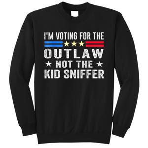 Im Voting For The Outlaw Not The Sniffer 2024 Messy Bun Gift Sweatshirt