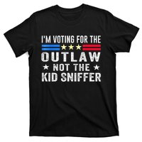 Im Voting For The Outlaw Not The Sniffer 2024 Messy Bun Gift T-Shirt