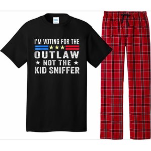 Im Voting For The Outlaw Not The Sniffer 2024 Messy Bun Gift Pajama Set