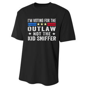 Im Voting For The Outlaw Not The Sniffer 2024 Messy Bun Gift Performance Sprint T-Shirt