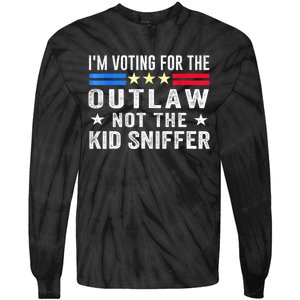 Im Voting For The Outlaw Not The Sniffer 2024 Messy Bun Gift Tie-Dye Long Sleeve Shirt