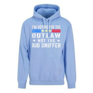 Im Voting For The Outlaw Not The Sniffer 2024 Messy Bun Gift Unisex Surf Hoodie