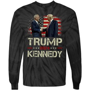 IM Voting For Trump And Kennedy 2024 Trump 2024 Tie-Dye Long Sleeve Shirt