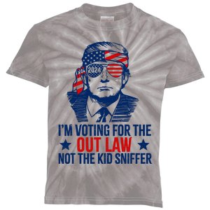 IM Voting For The Outlaw Not The Ki.D Sniffer Trump 2024 Kids Tie-Dye T-Shirt