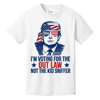 IM Voting For The Outlaw Not The Ki.D Sniffer Trump 2024 Kids T-Shirt