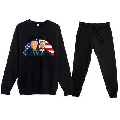 IM Voting For The Felon & The Hillbilly Trump Vance 2024 Premium Crewneck Sweatsuit Set