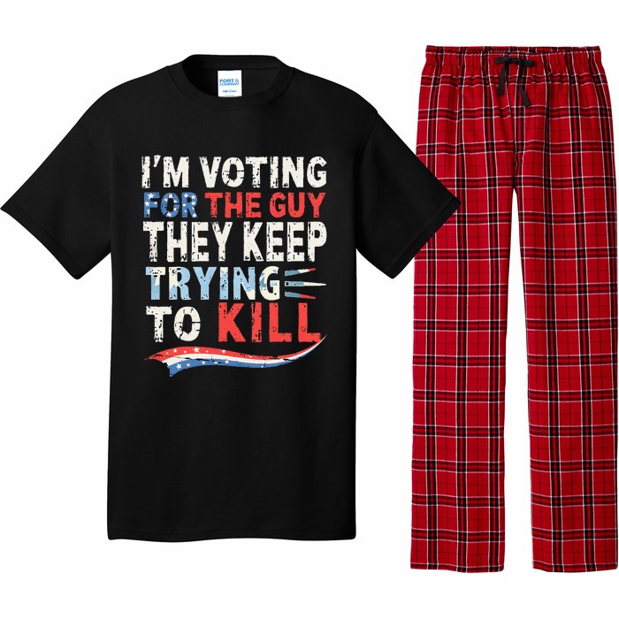 IM Voting For The Guy They Keep Trying To Kill 2024 Usa Pajama Set