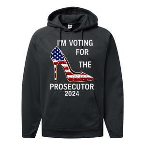 I’M Voting For The Prosecutor High Heel Stilettos Us Flag Performance Fleece Hoodie