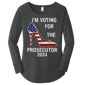 I’M Voting For The Prosecutor High Heel Stilettos Us Flag Women's Perfect Tri Tunic Long Sleeve Shirt