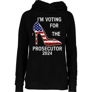 I’M Voting For The Prosecutor High Heel Stilettos Us Flag Womens Funnel Neck Pullover Hood