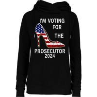 I’M Voting For The Prosecutor High Heel Stilettos Us Flag Womens Funnel Neck Pullover Hood