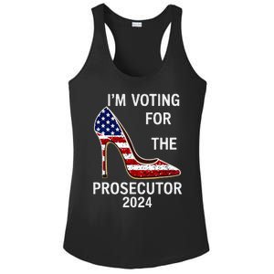 I’M Voting For The Prosecutor High Heel Stilettos Us Flag Ladies PosiCharge Competitor Racerback Tank