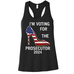 I’M Voting For The Prosecutor High Heel Stilettos Us Flag Women's Racerback Tank