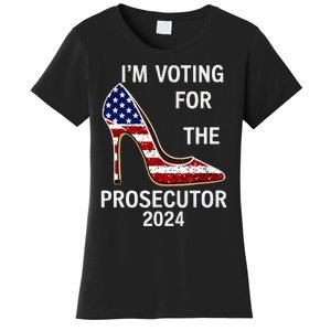 I’M Voting For The Prosecutor High Heel Stilettos Us Flag Women's T-Shirt