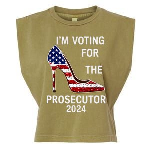 I’M Voting For The Prosecutor High Heel Stilettos Us Flag Garment-Dyed Women's Muscle Tee