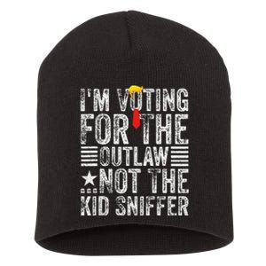 IM Voting For The Outlaw Not The Sniffer Short Acrylic Beanie