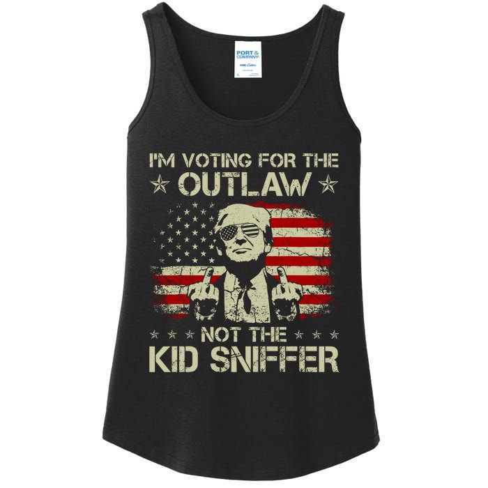 IM Voting For The Outlaw Not The Ki.D Sniffer Trump 2024 Ladies Essential Tank