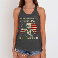 IM Voting For The Outlaw Not The Ki.D Sniffer Trump 2024 Women's Knotted Racerback Tank