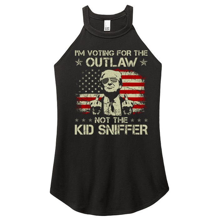 IM Voting For The Outlaw Not The Ki.D Sniffer Trump 2024 Women's Perfect Tri Rocker Tank