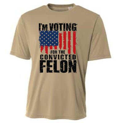 IM Voting For The Convicted Felon Funny Pro Trump 2024 Cooling Performance Crew T-Shirt