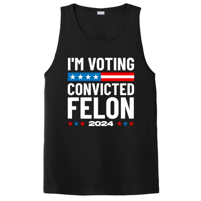 Im Voting For The Convicted Felon Funny Pro Trump 2024 PosiCharge Competitor Tank