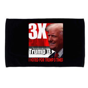 I Voted For Trump 3 Times Microfiber Hand Towel