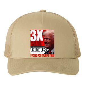 I Voted For Trump 3 Times Yupoong Adult 5-Panel Trucker Hat