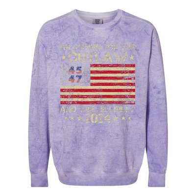 IM Voting For The Outlaw And The Hillbilly Election 2024 Colorblast Crewneck Sweatshirt