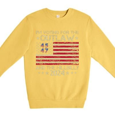 IM Voting For The Outlaw And The Hillbilly Election 2024 Premium Crewneck Sweatshirt