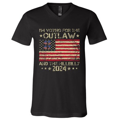 IM Voting For The Outlaw And The Hillbilly Election 2024 V-Neck T-Shirt