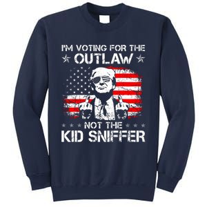 IM Voting For The Outlaw Not The Ki.D Sniffer Trump 2024 Sweatshirt