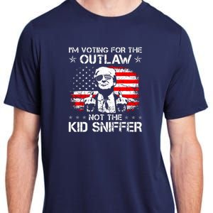 IM Voting For The Outlaw Not The Ki.D Sniffer Trump 2024 Adult ChromaSoft Performance T-Shirt