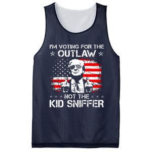 IM Voting For The Outlaw Not The Ki.D Sniffer Trump 2024 Mesh Reversible Basketball Jersey Tank