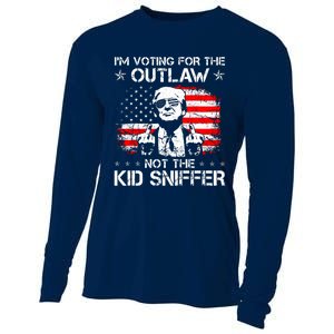 IM Voting For The Outlaw Not The Ki.D Sniffer Trump 2024 Cooling Performance Long Sleeve Crew