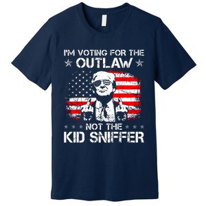 IM Voting For The Outlaw Not The Ki.D Sniffer Trump 2024 Premium T-Shirt