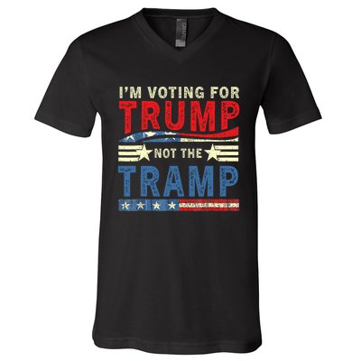 IM Voting For Trump Not The Tramp Trump Vance 2024 Vintage V-Neck T-Shirt