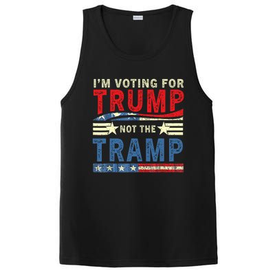 IM Voting For Trump Not The Tramp Trump Vance 2024 Vintage PosiCharge Competitor Tank