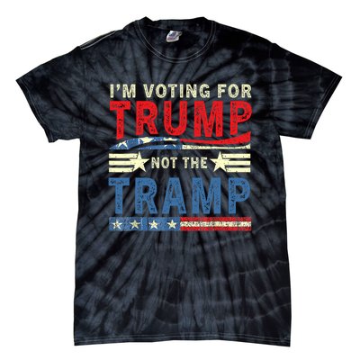 IM Voting For Trump Not The Tramp Trump Vance 2024 Vintage Tie-Dye T-Shirt