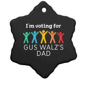 IM Voting For Gus Walz Dad Harris Walz 2024 Ceramic Star Ornament